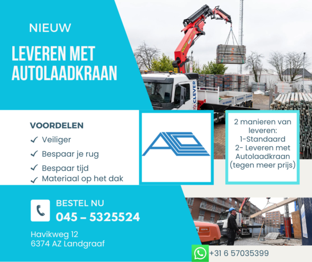 Nieuw: Leveren met autolaadkraan